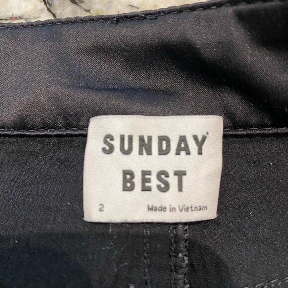 Aritzia Sunday Best Gabby Vegan Leather Pants Black Size‎ 2 - Picture 4 of 7